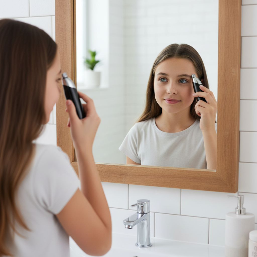 Nose Hair Trimmer Battery-Operated Ear and Nose Hair Trimmer Clipper Painless