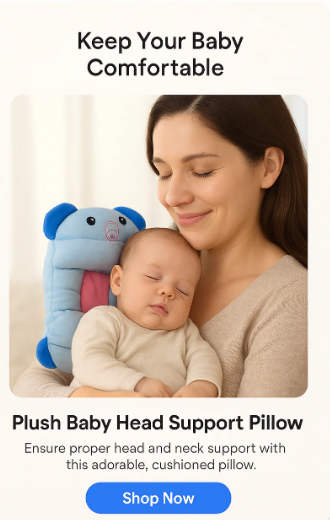 "Ergonomic Elephant Baby Head Shaping Pillow – Soft, Breathable & Doctor Recommended"