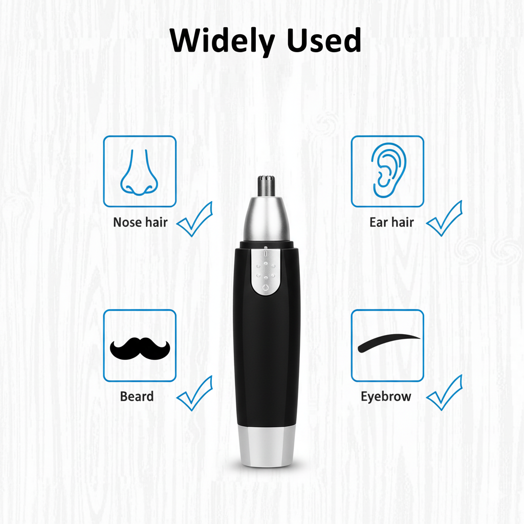 Nose Hair Trimmer Battery-Operated Ear and Nose Hair Trimmer Clipper Painless