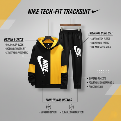 Nike Printed  Full Sleeves Regular Fit Mens Lycra Track Suit