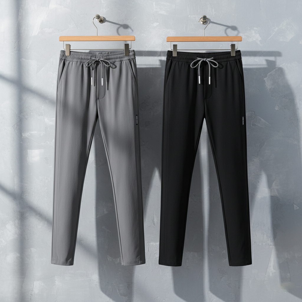 Men’s Premium Lycra Slim-Fit Track Pants – Combo Pack of 2 (Buy 1 Get 1 FREE)