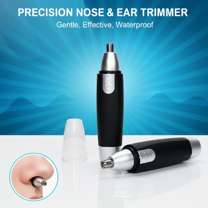 Nose Hair Trimmer Battery-Operated Ear and Nose Hair Trimmer Clipper Painless